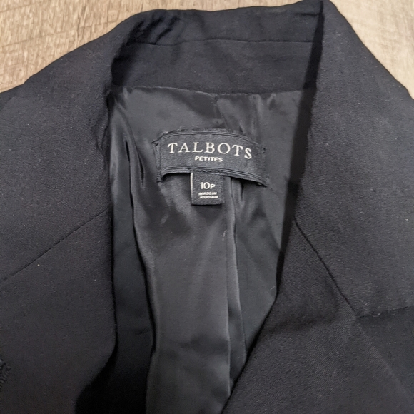 Talbots Black Wool Blend Blazer Jacket - Picture 13 of 14